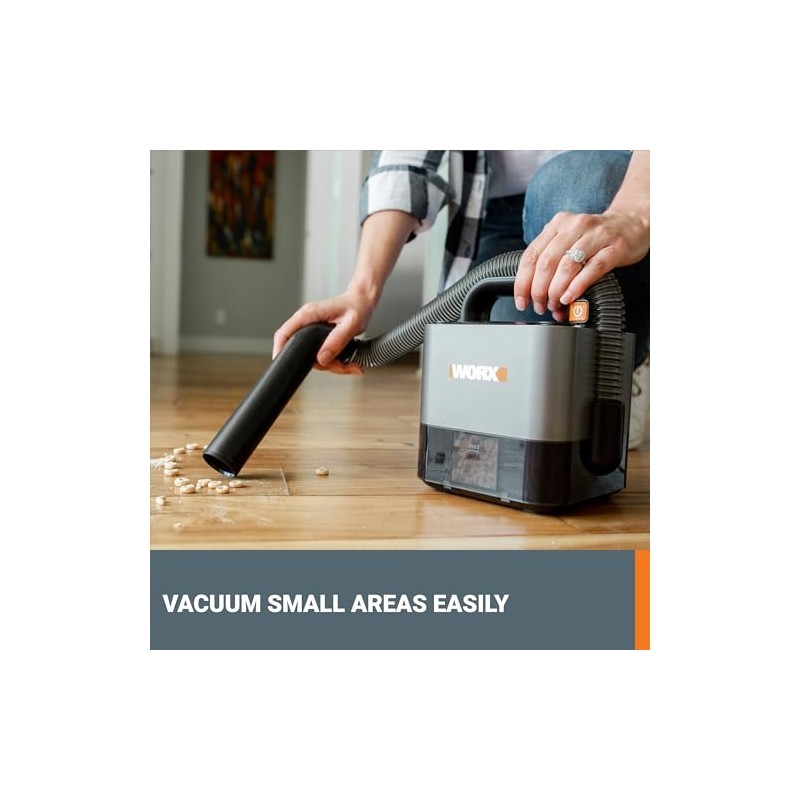 WORX WX030L 20V Power Share Cordless Cube Vac Compact Vacuum,