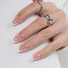 Leefrei French Tip Press on Nails - White Short Almond
