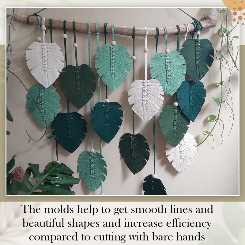 Teenyyou 167pcs Macrame Leaf Cutting Molds and Comb Sets Leaf