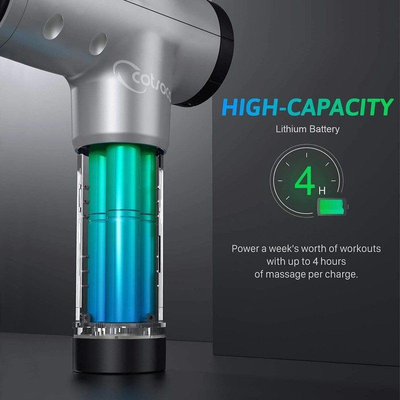 Cotsoco 6 Speeds Massage Gun, Cordless Handheld Deep Tissue Muscle