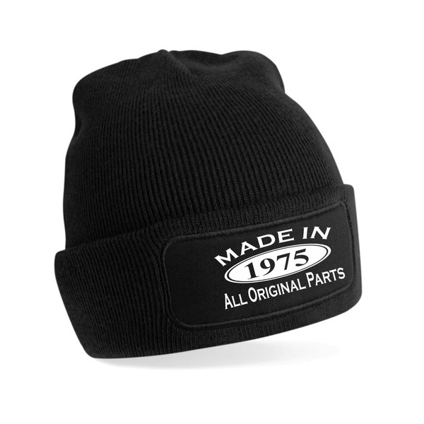 Print4U Made in 1975 Beanie Hat 50th Birthday Gift Great