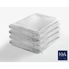 K&A® 100% Cotton Satin Stripe Pillow Protectors Pack of 4