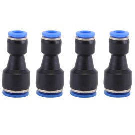 4PCS Pneumatic Push to Connect Fittings, 16mm to 12mm Straight Reducing Push to Connect Adapter Quick Release Reducer Fittings (PG16-12)