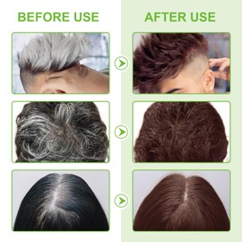 Generic Dark Brown Hair Dye Shampoo 3-in-1 for Men&Women, Instant Hair Colour Shampoo for Gray Coverage, Natural Plant Ingredients 500ml