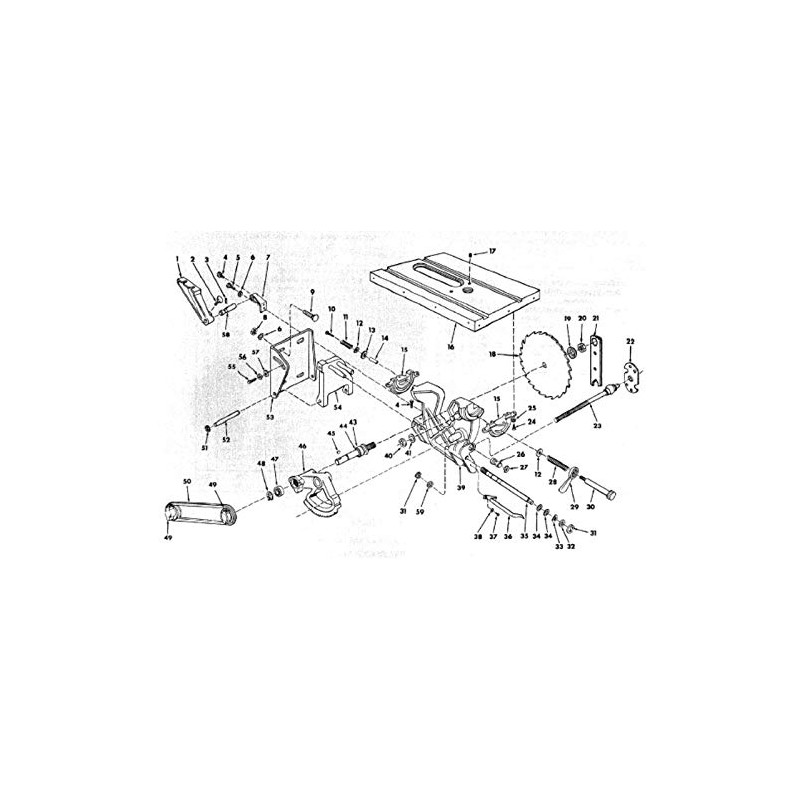 Arbor Bearing Rebuild Kit Sears Craftsman 10" Belt Drive Table