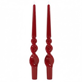 Cereria Di Giorgio - 2 Candele Voluta laccate - Ø 2.2 cm h. 30 cm - Bordeaux
