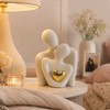 1pc Romantic Couple Statue for Home Decor – Ceramic Embrace