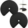 PercyEffie 2pcs Lazy Susan Shelf Liner 27In Silicone Lazy Susan