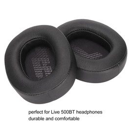 Cuifati Kopfhörer-Ohrpolster für Live 500BT, Geräuschdämmung, Protein-Leder, Memory-Schwamm, Verdickte, Hochelastische Ersatz-Ohrpolster(Schwarz)