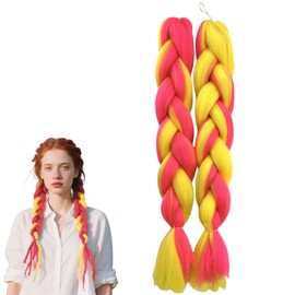 Curly Braiding Hair Jumbo Braids Hair Extensions Synthetic 2 Pack 24 inches Box Braids Crochet Twist 1531