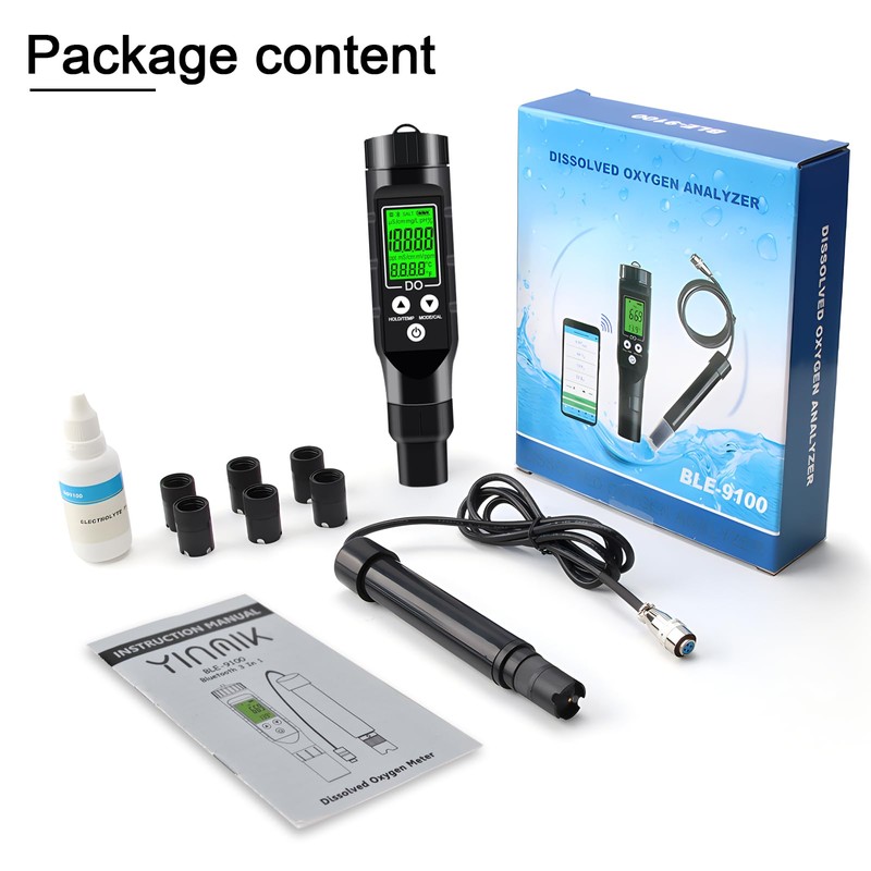 GOYERRNES Dissolved Oxygen Meter with Bluetooth, Dissolved Oxygen Test Kit