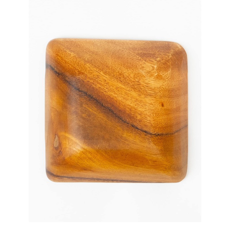 Emery Shokai Wooden Dinnerware Square Bowl, Approx. Length 5.9 x