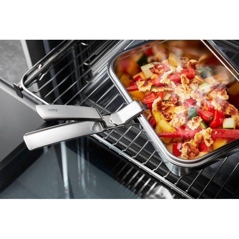 GEFU 15610 Fixit Oven Tongs - Tongs for Pizza Trays,