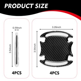 Titgoes 8 PCS Car Door Handle Sticker, Anti-Scratch Reflective Door Handle Protector, Non-Marking Car Handle Paint Guard Sticker, Universal for Sedans Trucks SUVs (White)