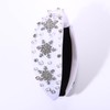 NVENF Jeweled Crystal Pearl Wide Top Knot Winter Women's Headband