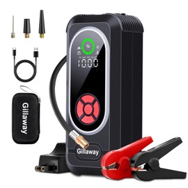 Q10 4500A Car Jump Starter with Air Compressor Combo 150PSI, Portable Car Battery Jump Starter Pack (10L Gas/8.0L Diesel), ChargerTire Inflator LED Light (4500A)