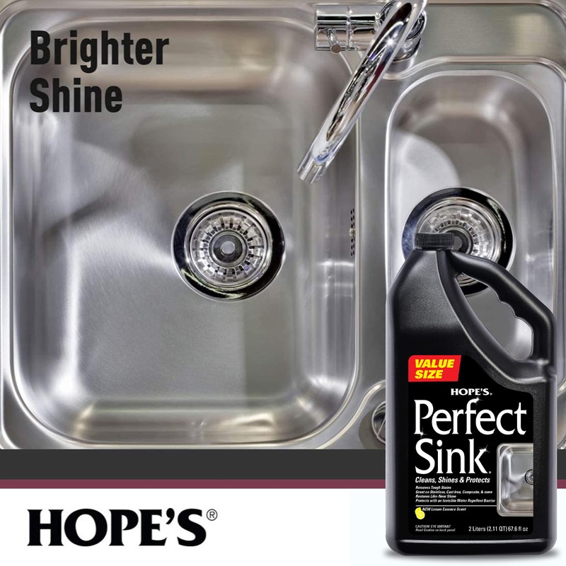 HOPE'S Perfect Sink Cleaner and Polish, Restorative, Water-Repellant, Removes Stains,