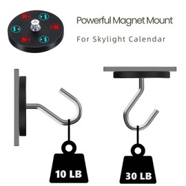 Magnetic Fridge Mount for Skylight Calendar 15-Inch | No-Punch Easy to Assemble | Rubber Coated Scratch-Free| Powerful Magnetic Mount | Accessories for Skylight Calendar