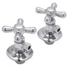 Westbrass Traditional Pedestal Lavatory Kit with Cross Handles, Polished Chrome,