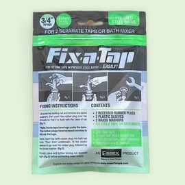 Essex Green Fix-a-Tap Tap Fitting Kit for 3/4" Taps or Bath Mixer - for Pressed Steel Baths.