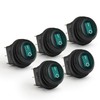 APIELE Waterproof Round Rocker Toggle Switch 2 Position DC 12V