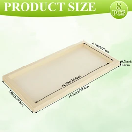 ABuff 8 Pack Birch Wood Panels 8x16 Wood Panel Boards Unfinished Wooden Canvas Boards for Painting, 3/4" Deep Wooden Cradled Panels for Pouring, Painting Crafts, Arts Use with Oils, Acrylics