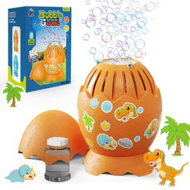 Panacare Dinosaur Eggs Bubble Machine, Bubble Toy for Children, 10,000+ Bubbles/Minute with Bubble Solution, LED, Children's Gift for Birthday/Party/Wedding, Bubble Machine for Kids