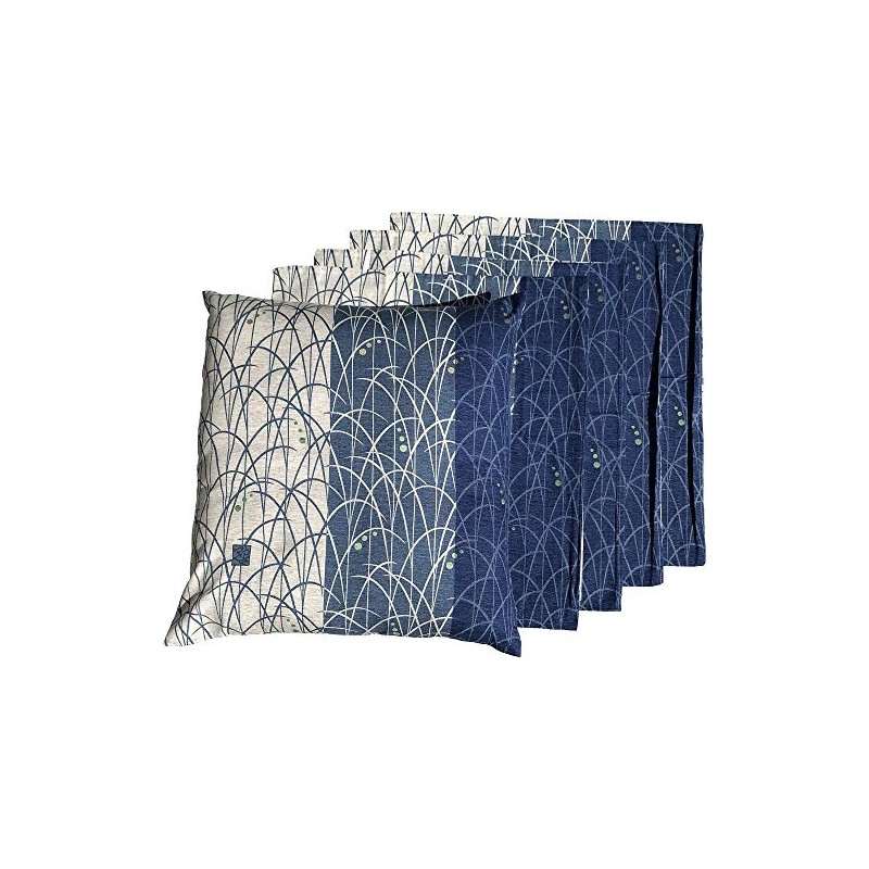 JOYDREAM Zabuton Cover, 55, 59, Set of 5, Blue 55x59