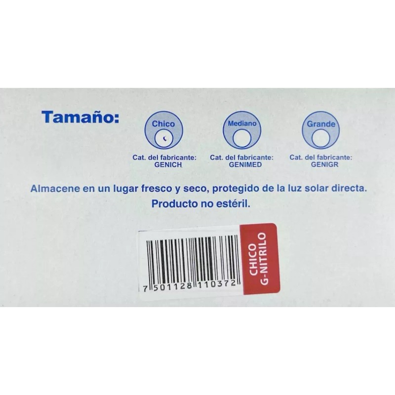 DL 100 Guantes De Nitrilo Para Exploración Talla Chica Dl