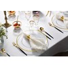 Classic Touch Decorium Glass Clear Chargers with Gold Rim- Set