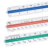 Nicunom 3 Pack Architectural Scale Ruler, 12" Triangular Architect Scale