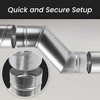 Repa Market 4" Inch Round Metal Duct Offset - Dryer