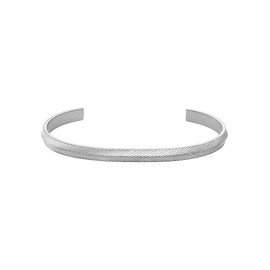 Fossil men's bangle Harlow Linear Texture stainless steel, JF04566040