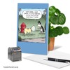 NobleWorks - 1 Funny Thank You Greeting Card - Cartoon