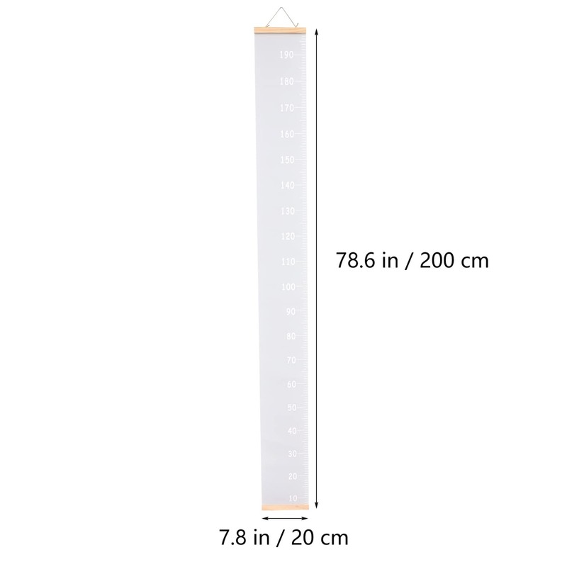 Alipis Canvas Growth Chart Height Recording Ruler, Wood Frame Canvas