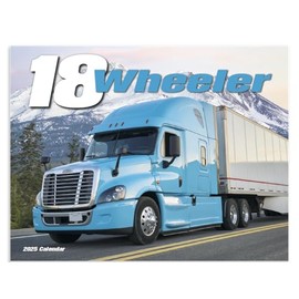 18 Wheeler 2025 Hanging Wall Calendar - 19" x 11" (Open) 2025 Monthly Appointment Planner and Organizer. Big and awesome custom semi trucks!