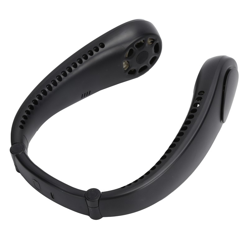 Portable Neck Fan with Music Speakers Wearable Rechargeable Fan with