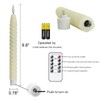 KunSwenn Spiral Flameless Taper Candles with Remote Timer, Real Wax