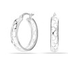 LeCalla Sterling Silver Jewelry SMALL Heart Filigree Light-Weight Click-Top Hoop