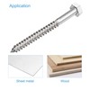 sourcing map Hex Lag Screws, M10 x 120mm 304 Stainless
