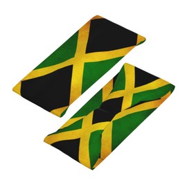 Jamaica Flag Grunge Texture Retro Sports Sweatband Head Bands for Women Men Sweat-Absorbing Headbands Suitable for Running Yoga Fitness Football Exercise