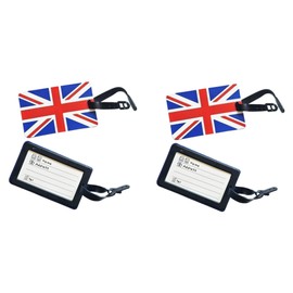 Pack of 2 - British Union Jack Luggage Tag Holiday Travel Suitcase Great Britain Flag Luggage Tag Address Labels Tag UK