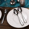 KEAWELL Premium Louis Hammered Serving Utensils, 18/10 Stainless Steel, Squared
