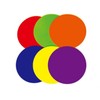 KidzGym Round Markers 6-Pack for School PE, Exercise, and Play Sports Equipment