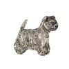 Art-Dog Unique Silver Dog Pin – Silver-Plated Handmade – Brooches