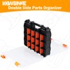 Kowsinde Double Side Tool Organizer, Hardware Storage Box, 34-Compartments Small
