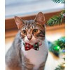 Christmas Bow Tie Dog Cat Collar With Bell Xmas Themed