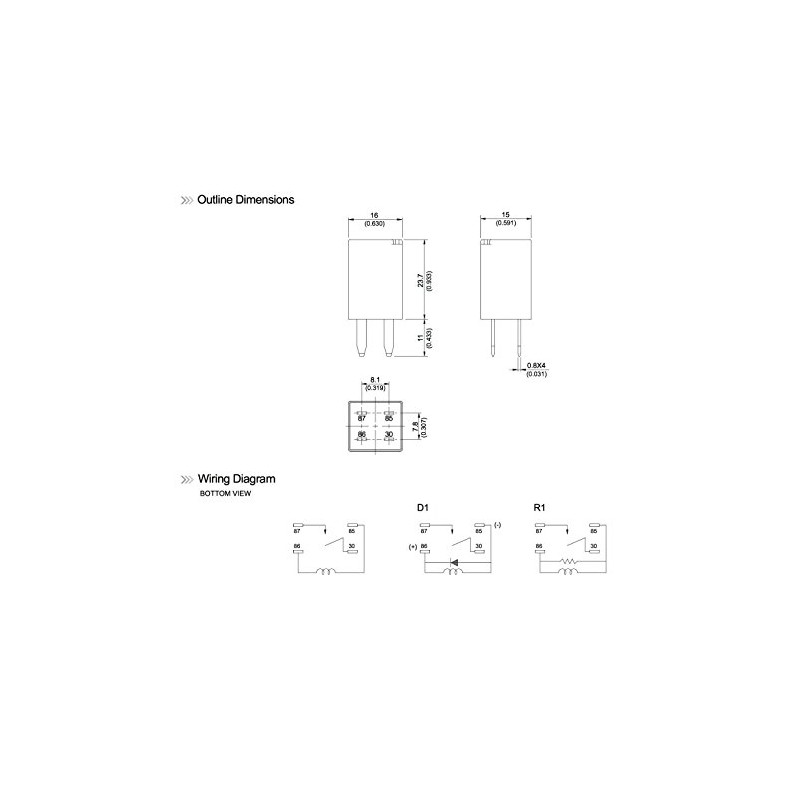 General Purpose Relays SPNO 20A 12VDC