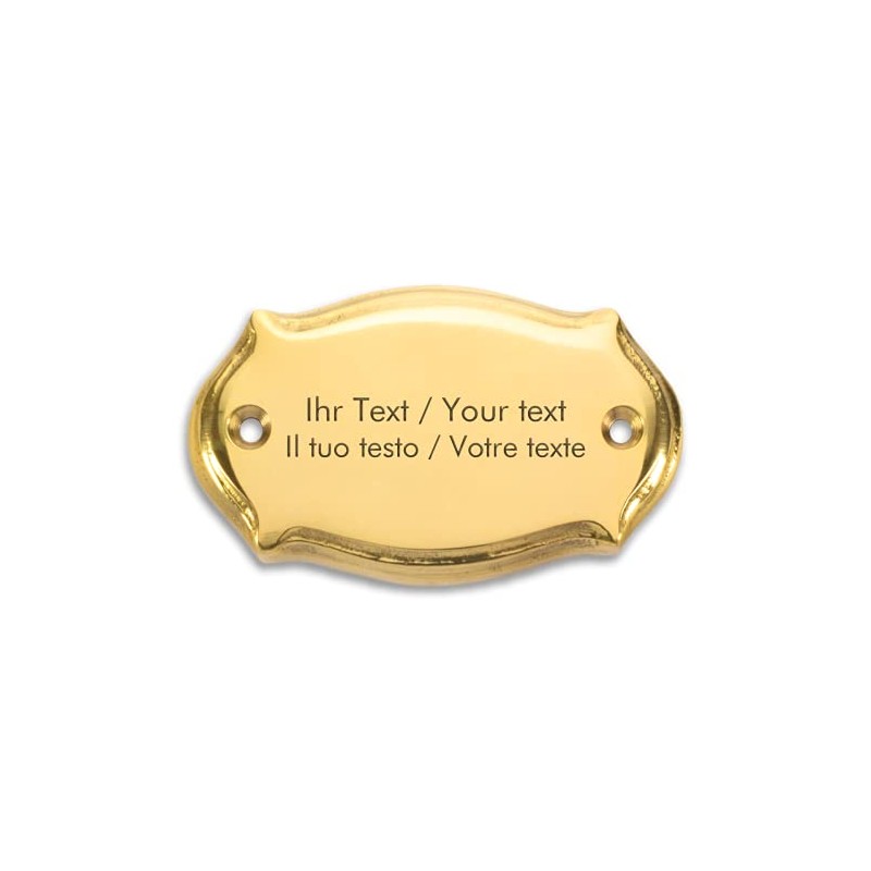Brass Sign with Your Engraving - 86 x 48mm Oval