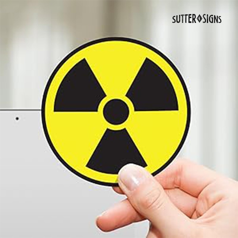Nuclear Radiation Warning Symbol Stickers - Individually Die-Cut - 3-Inch